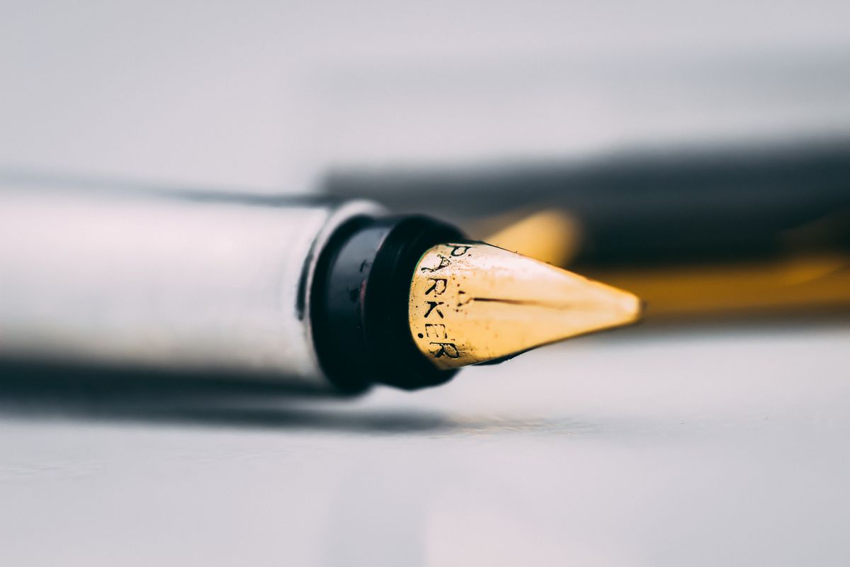 Sailor Pro Gear Slim fountain pen with 14k gold nib close-up
